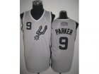 NBA San Antonio Spurs #9 Tony Parker Grey Jerseys(Revolution 30)