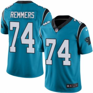 Mens Nike Carolina Panthers #74 Mike Remmers Limited Blue Rush NFL Jersey