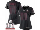 Womens Nike Atlanta Falcons #11 Julio Jones Limited Black Impact Super Bowl LI 51 NFL Jersey