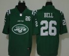 Mens New York Jets #26 Le'Veon Bell Green 2020 Big Logo Number Vapor