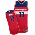Mens Adidas Washington Wizards #33 Trey Burke Authentic Red Road NBA Jersey