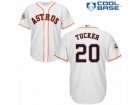 Houston Astros #20 Preston Tucker Replica White Home 2017 World Series Bound Cool Base MLB Jersey
