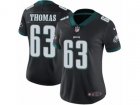 Women Nike Philadelphia Eagles #63 Dallas Thomas Black Alternate Vapor Untouchable Limited Player NFL Jersey