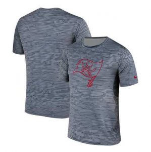 Men\'s Tampa Bay Buccaneers Nike Gray Black Striped Logo Performance T-Shirt