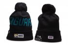 Jaguars Team Logo Black Cuffed Pom Knit Hat YP