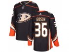 Men Adidas Anaheim Ducks #36 John Gibson Black Home Authentic Stitched NHL Jersey