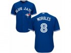 Mens Majestic Toronto Blue Jays #8 Kendrys Morales Replica Blue Alternate MLB Jersey