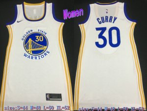 Warriors #30 Stephen Curry White Women Nike Swingman Jersey