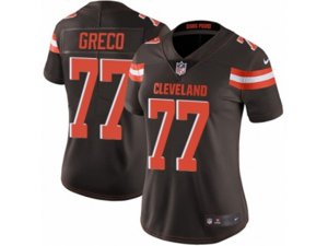 Women Nike Cleveland Browns #77 John Greco Vapor Untouchable Limited Brown Team Color NFL Jersey