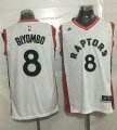 Toronto Raptors #8 Bismack Biyombo White Stitched NBA Jersey