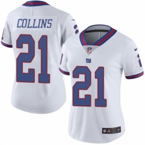 Women\'s Nike New York Giants #21 Landon Collins Limited White Rush NFL Jersey