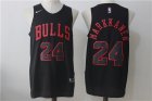 Mens Chicago Bulls #24 Lauri Markkanen Black Nike Stitched Jersey