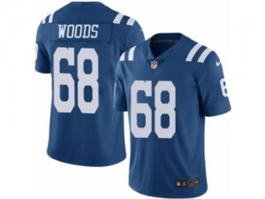 Mens Nike Indianapolis Colts #68 Al Woods Limited Royal Blue Rush NFL Jersey