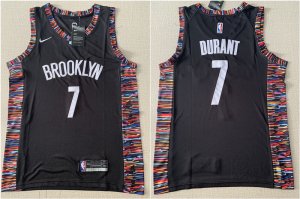 Nets # 7 Kevin Durant Black City Edition Nike Swingman Jersey