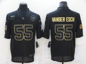 Nike Cowboys #55 Leighton Vander Esch Black 2020 Salute To Service Limited Jersey