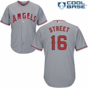 Men\'s Majestic Los Angeles Angels of Anaheim #16 Huston Street Authentic Grey Road Cool Base MLB Jersey