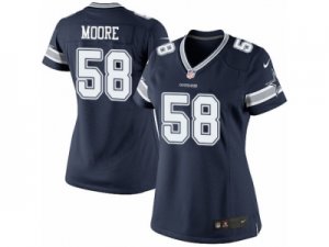 Women\'s Nike Dallas Cowboys #58 Damontre Moore Limited Navy Blue Team Color NFL Jersey