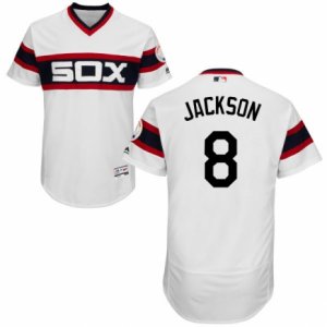 Men\'s Majestic Chicago White Sox #8 Bo Jackson White Flexbase Authentic Collection MLB Jersey