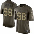 Mens Nike Kansas City Chiefs #98 Kendall Reyes Limited Green Salute to Service NFL Jersey