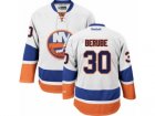 Mens Reebok New York Islanders #30 Jean-Francois Berube Authentic White Away NHL Jersey