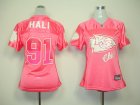women nfl kansas city chiefs #91 hali pink[2011 fem fan]