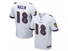 Mens Nike Baltimore Ravens #18 Jeremy Maclin Elite White NFL Jersey