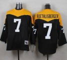 Mitchell And Ness 1967 Pittsburgh Steelers #7 Ben Roethlisberger Black Yelllow Throwback Men Stitched NFL Jersey