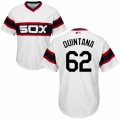 Men's Majestic Chicago White Sox #62 Jose Quintana Authentic White 2013 Alternate Home Cool Base MLB Jersey