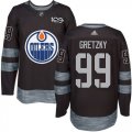 Mens Edmonton Oilers #99 Wayne Gretzky Black 1917-2017 100th Anniversary Stitched NHL Jersey