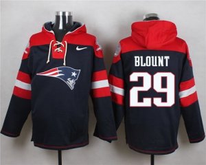 Nike New England Patriots #29 LeGarrette Blount Navy Blue Player Pullover Hoodie