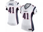 Women Nike New England Patriots #41 Cyrus Jones Game White NFL Jersey