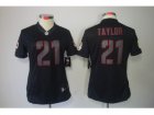 Nike Women washington redskins #21 fred taylor Black Jerseys[Impact Limited]