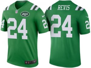 Mens New York Jets #24 Darrelle Revis Green Color Rush Legend Jersey