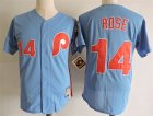 Philadelphia Phillies # 14 Pete Rose Blue Cooperstown Collection Jersey