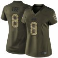 Womens Nike Carolina Panthers #8 Andy Lee Limited Green Salute to Service NFL Jersey
