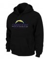 San Diego Chargers Authentic Logo Pullover Hoodie Black