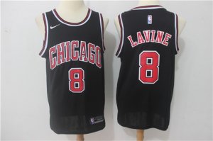 Bulls #8 Zach Lavine Black Nike Swingman Jersey