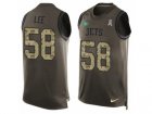 Mens Nike New York Jets #58 Darron Lee Limited Green Salute to Service Tank Top NFL Jersey