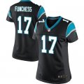 Women Nike Carolina Panthers #17 Devin Funchess Black Team Color Stitched black Jersey