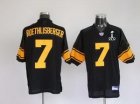Steelers #7 B.Roethlisberger Super Bowl XLV Black[Yellow Number]