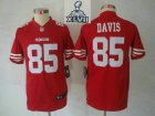 2013 Super Bowl XLVII Youth NEW NFL San Francisco 49ers #85 Davis Red (Youth Limited)
