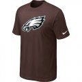 Philadelphia Eagles Sideline Legend Authentic Logo T-Shirt Brown