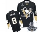 Mens Reebok Pittsburgh Penguins #8 Brian Dumoulin Premier Black Home 2017 Stanley Cup Champions NHL Jersey