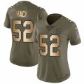 Womens Nike Chicago Bears #52 Khalil Mack Limited Olive Gold 2017 Salute to Service NFL Jersey