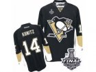Mens Reebok Pittsburgh Penguins #14 Chris Kunitz Authentic Black Home 2017 Stanley Cup Final NHL Jersey