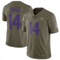 Nike Vikings #14 Stefon Diggs Olive Salute To Service Limited Jersey