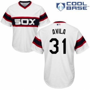 Men\'s Majestic Chicago White Sox #31 Alex Avila Replica White 2013 Alternate Home Cool Base MLB Jersey