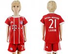 2017-18 Bayern Munich 21 LAHM Home Youth Soccer Jersey