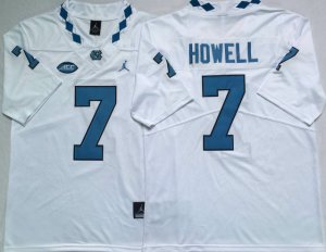 North Carolina Tar Heels #7 Sam Howell White College Football Jersey