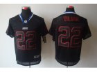 Nike NFL New York Giants #22 David Wilson Black Jerseys[Lights Out Elite]